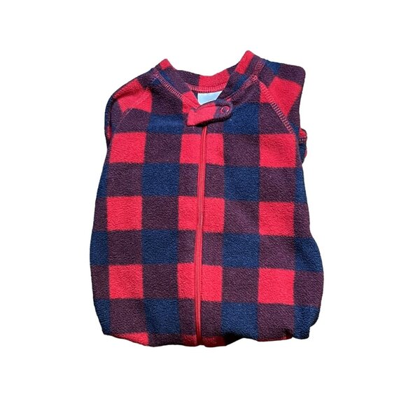 Hanna Fleece Buffalo Plaid Footed Sleeper - Picture 1 of 7